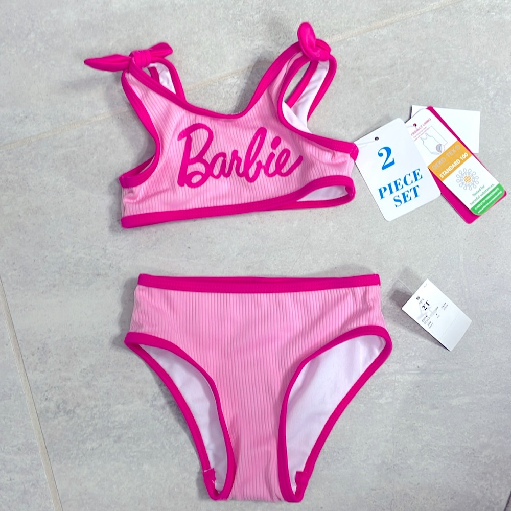 Baby Girl Barbie swim set 2T pink two piece